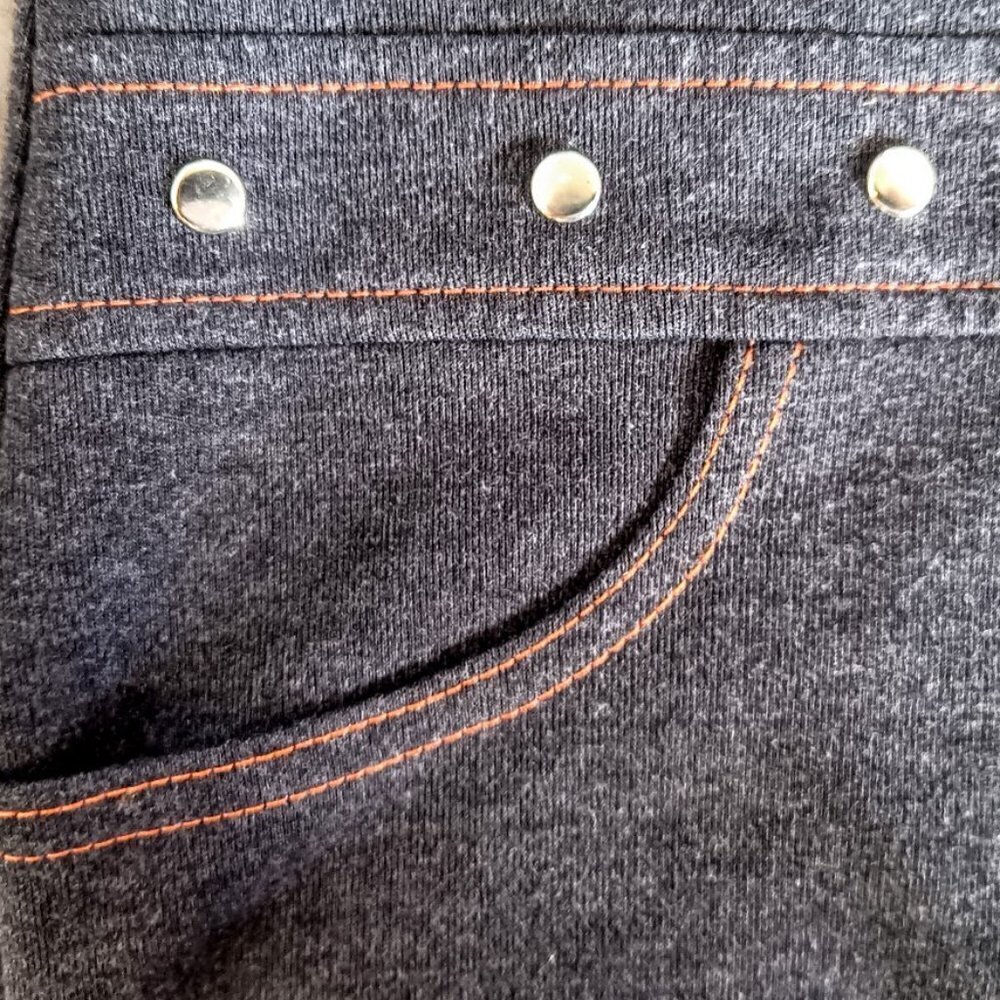 Café Au Lait Grey Orange Silver Stud Full Zip Cardigan - Picture 4 of 6
